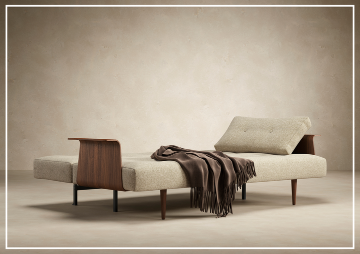 Innovation Living Recast Dark Styletto 2-Seater Fabric Sleeper Sofa-SOFABED