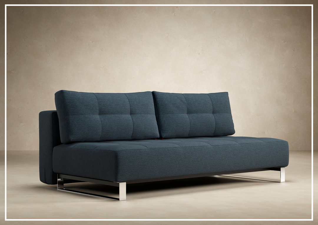 Innovation Living Supremax 2-Seater Fabric Sleeper Sofa with Ottoman-SOFABED