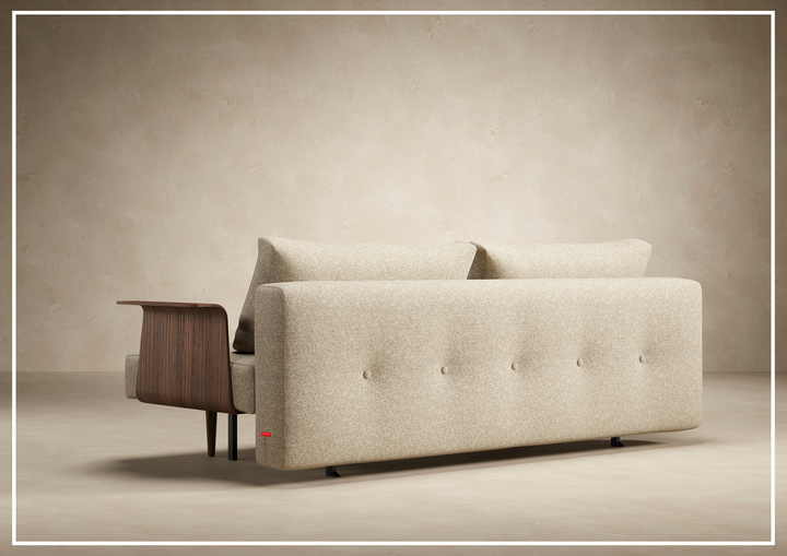Innovation Living Recast Dark Styletto 2-Seater Fabric Sleeper Sofa-SOFABED