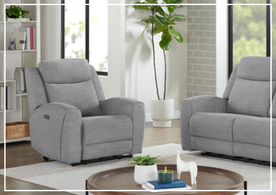 Gio Italia Wonder Power Recliner Chair In Leather and Fabric Options-SOFABED