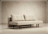Innovation Living Recast Dark Styletto 2-Seater Fabric Sleeper Sofa-SOFABED