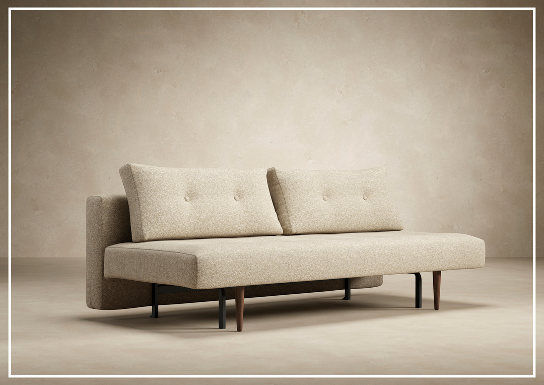 Innovation Living Recast Dark Styletto 2-Seater Fabric Sleeper Sofa-SOFABED