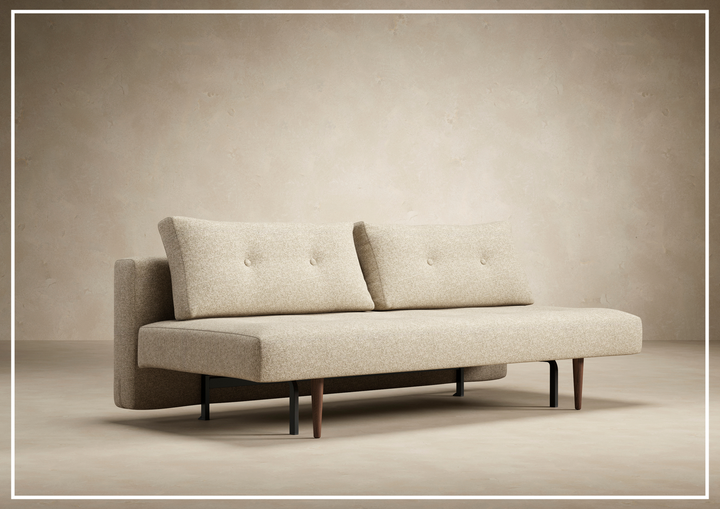 Innovation Living Recast Dark Styletto 2-Seater Fabric Sleeper Sofa-SOFABED