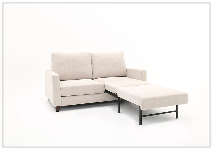 Nova Queen Fabric Sleeper Sofa With Wood and Chrome Legs -sofabed