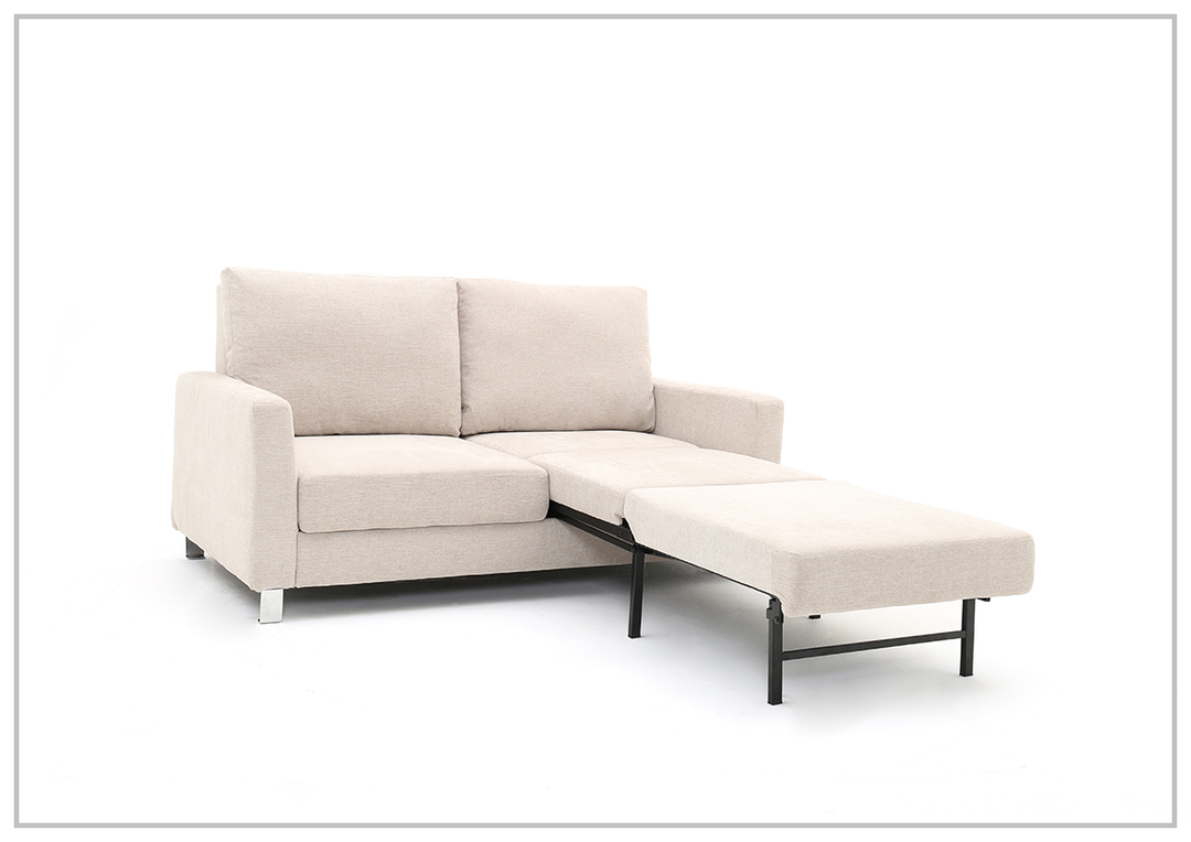 Nova Queen Fabric Sleeper Sofa With Wood and Chrome Legs -sofabed