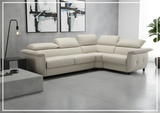 Klaussner Italia Morenza Leather Sectional Sleeper Sofa