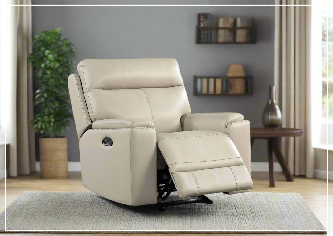 Gio Italia Bruna Leather Power Reclining Glider Chair- Sofabed.com