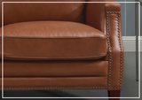 Hydeline Camano Brown Premium Leather 3-Seater Sofa