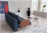 Innovation Living Recast Dark Styletto 2-Seater Fabric Sleeper Sofa-SOFABED