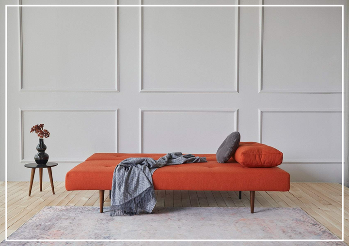 Innovation Living Recast Dark Styletto 2-Seater Fabric Sleeper Sofa-SOFABED