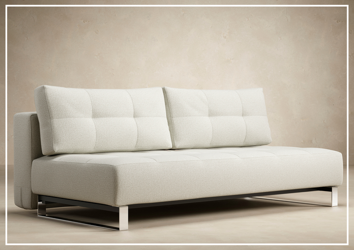 Innovation Living Supremax 2-Seater Fabric Sleeper Sofa with Ottoman-SOFABED