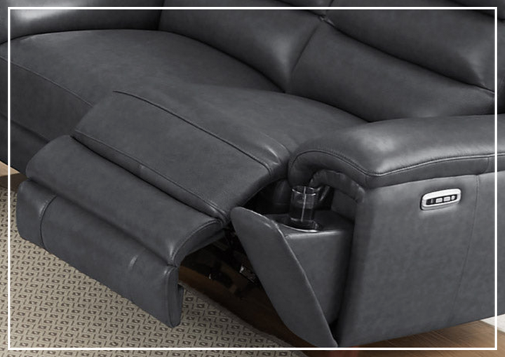 Hydeline Dream Top Grain Leather Zero Gravity Reclining Sofa with Power Headrest