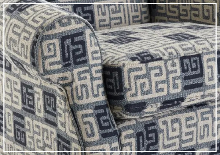 Klaussner Marie Fabric Accent Chair With Rolled Arms