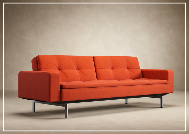 Innovation Living Dublexo 2-Seater Fabric Sofa Bed With Stainless Steel Legs-SOFABED