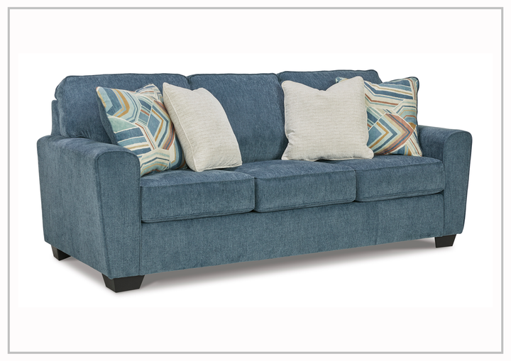 Claire 3 Seater Fabric Sofa in  Blue Color