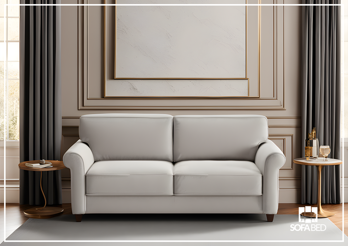 Casey Queen Sofa Sleeper in Walnut Leg Finish
