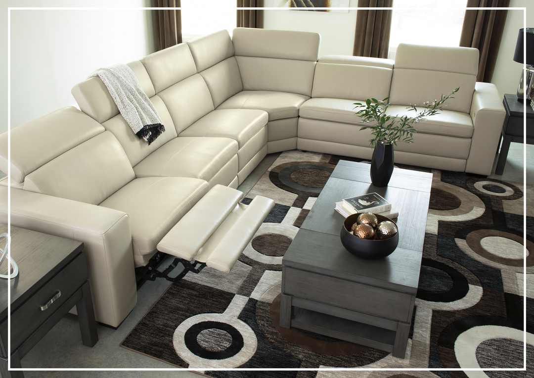 Titan 5-Seater Power Reclining Sectional in Two Colors