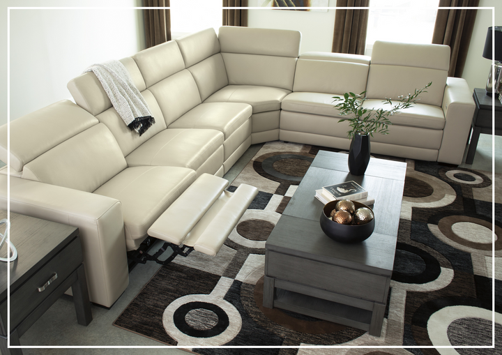 Gio Italia Titan 5-Seater Power Reclining Sectional
