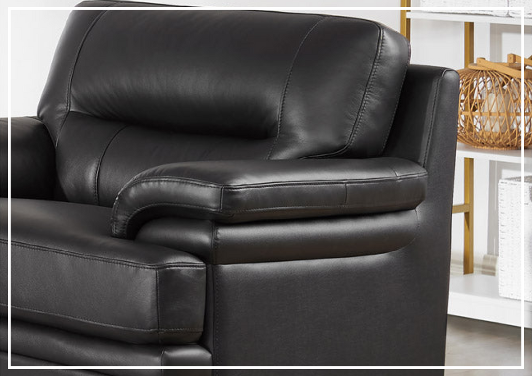 Hydeline Luxor Premium Leather Chair with Cushion Arms