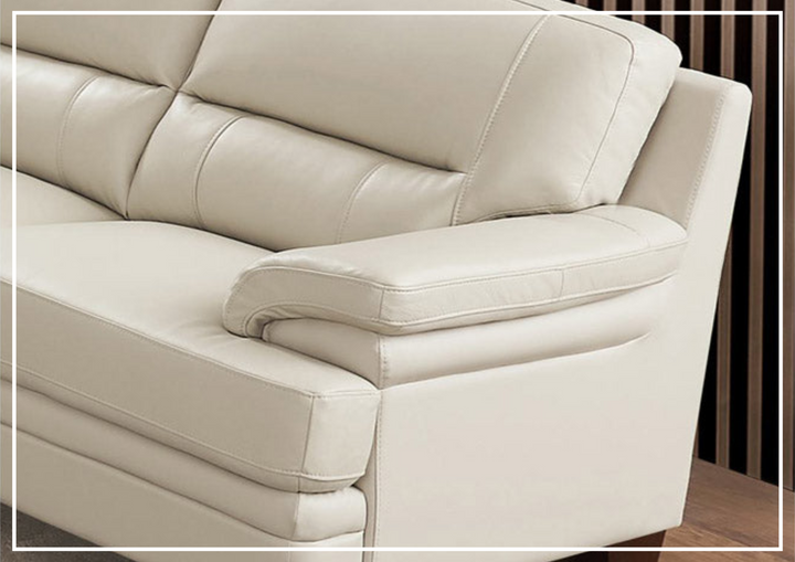 Hydeline Luxor Premium Leather 3-Seater Sofa with Cushion Arms