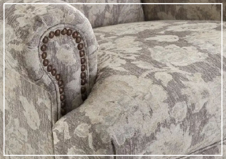 Klaussner Barnum Traditional Fabric Accent Chair with Rolled Arms
