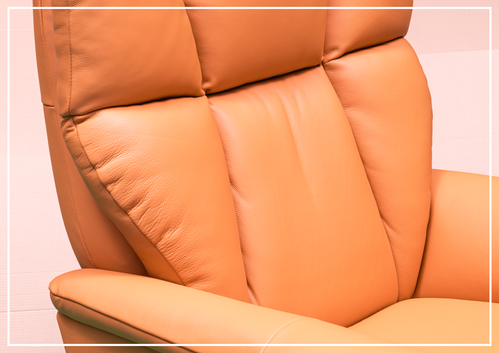 Klaussner Alessandro Leather Double Power Swivel Recliner Chair