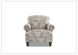 Klaussner Barnum Traditional Fabric Accent Chair with Rolled Arms