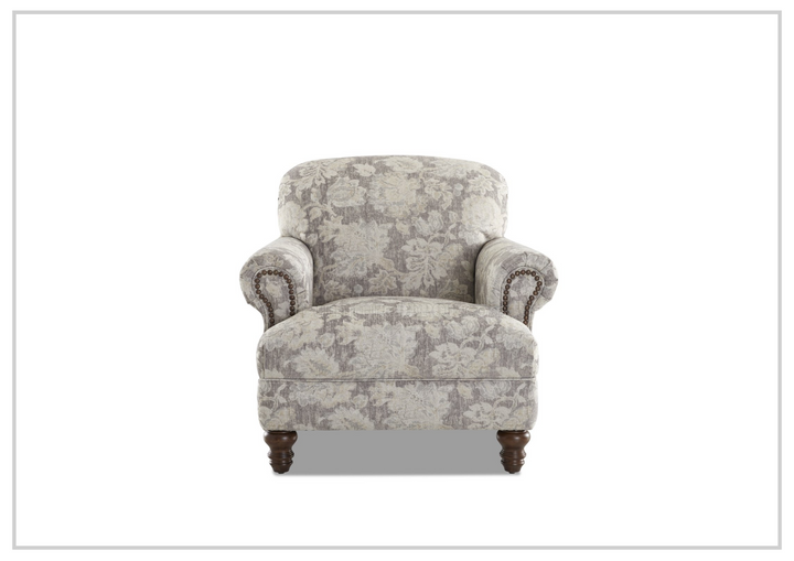 Klaussner Barnum Traditional Fabric Accent Chair with Rolled Arms