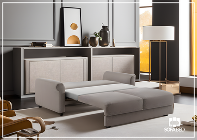 Casey Queen Sofa Sleeper in Walnut Leg Finish