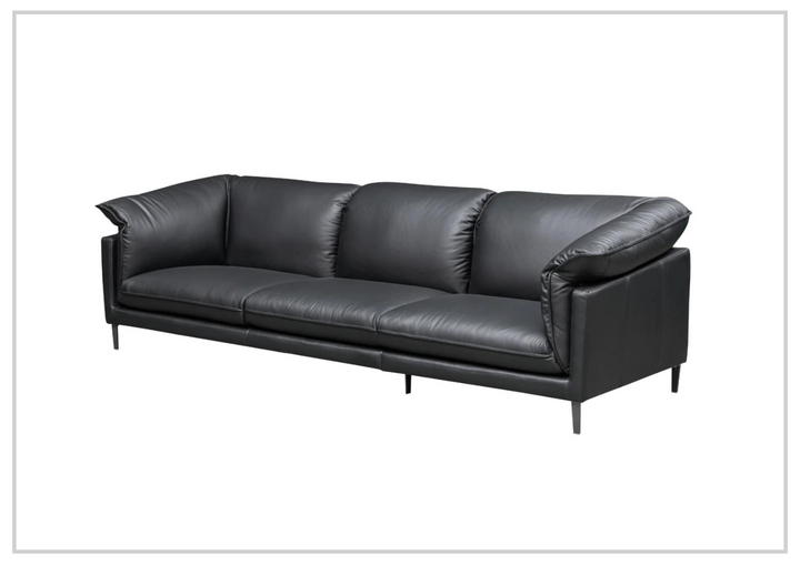 Klaussner Dolce  Leather 3-Seater Stationary Sofa in Black