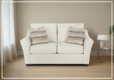 Klaussner Linville Cream Fabric Living Room Set (Sofa + Loveseat)