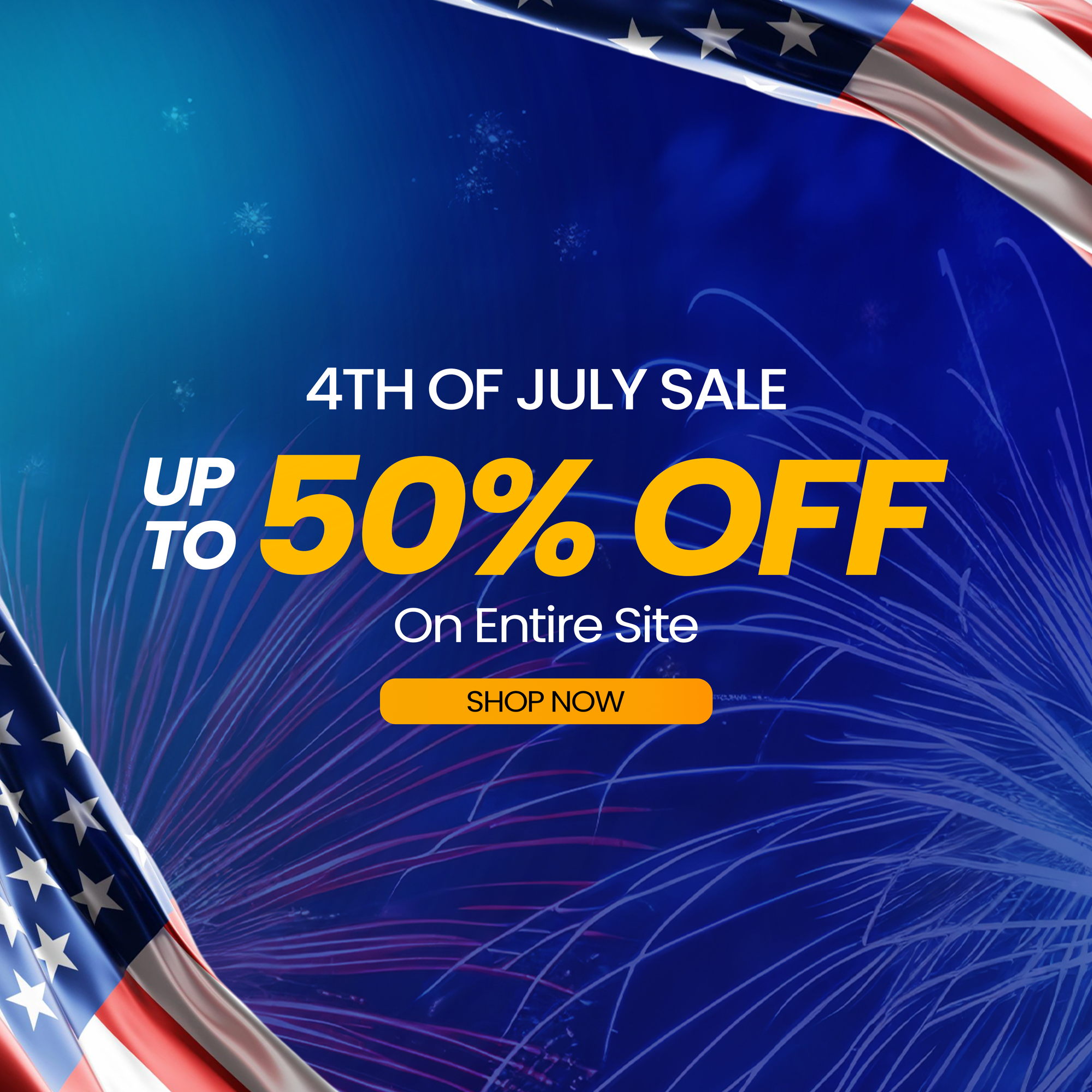 upto 50% off on entire site : 4th of July Sale