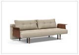 Innovation Living Recast Dark Styletto 2-Seater Fabric Sleeper Sofa-SOFABED