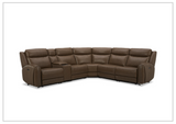 Gio Italia Wonder 6 Piece Sectional Recliner Sofa In Leather and Fabric Option-SOFABED