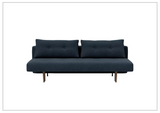 Innovation Living Recast Dark Styletto 2-Seater Fabric Sleeper Sofa-SOFABED