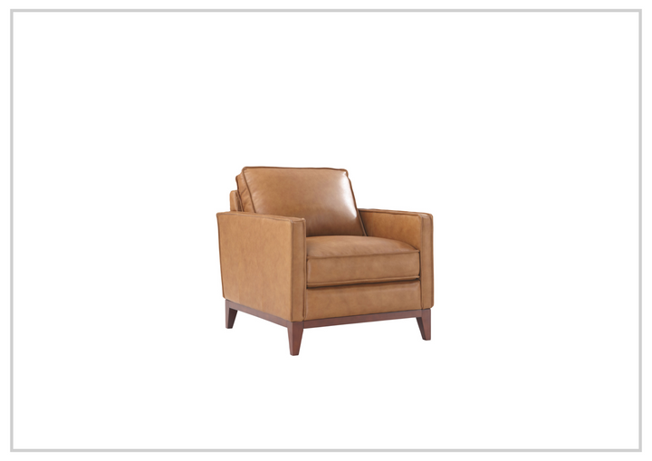 Gio Italia Harper Leather Chair in Tan Color-SOFABED