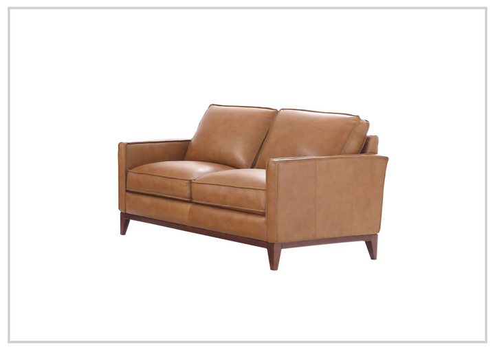 Gio Italia Harper Leather Loveseat with Track Arms-SOFABED