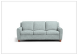 Kathy Ireland Malmo 3-Seater Blue Leather Sleeper Sofa-SOFABED