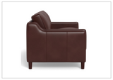 Hydeline Bella Stationary Leather Sofa with Track Arms-Sofabed