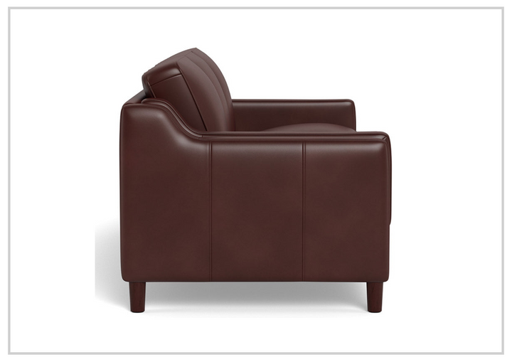 Hydeline Bella Stationary Leather Sofa with Track Arms-Sofabed