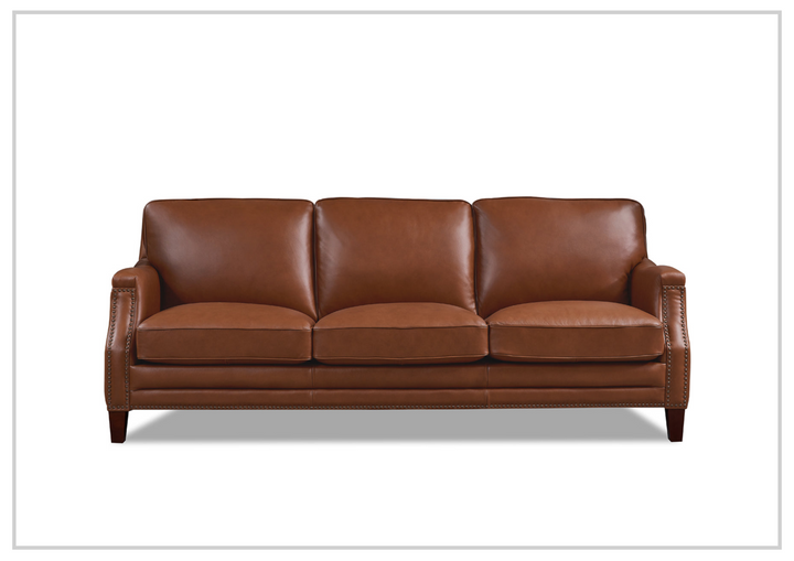 Hydeline Camano Brown Premium Leather 3-Seater Sofa