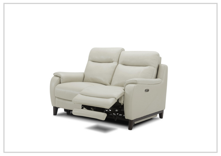 Gio Italia Leonard Leather Loveseat with Two Power Recliners and USB Port-SOFABED