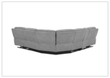 Gio Italia Wonder 6 Piece Sectional Recliner Sofa In Leather and Fabric Option-SOFABED