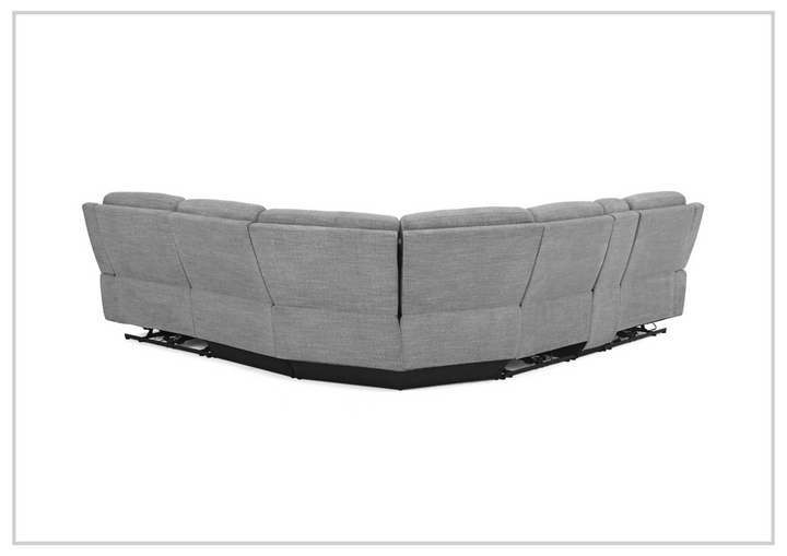 Gio Italia Wonder 6 Piece Sectional Recliner Sofa In Leather and Fabric Option-SOFABED