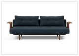 Innovation Living Recast Dark Styletto 2-Seater Fabric Sleeper Sofa-SOFABED