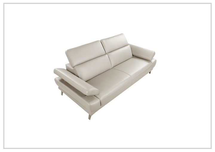 Gio Italia Mercer Leather Loveseat With Adjustable Headrest-SOFABED