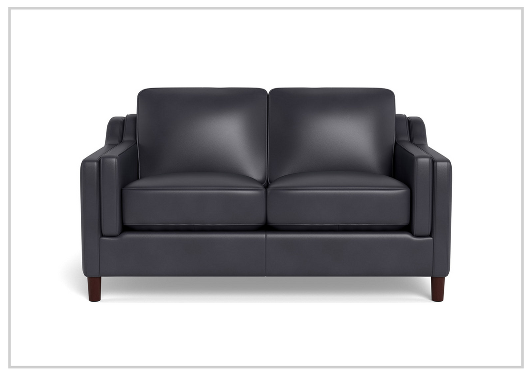 Hydeline Bella Stationary Leather Loveseat with Track Arms-Sofabed