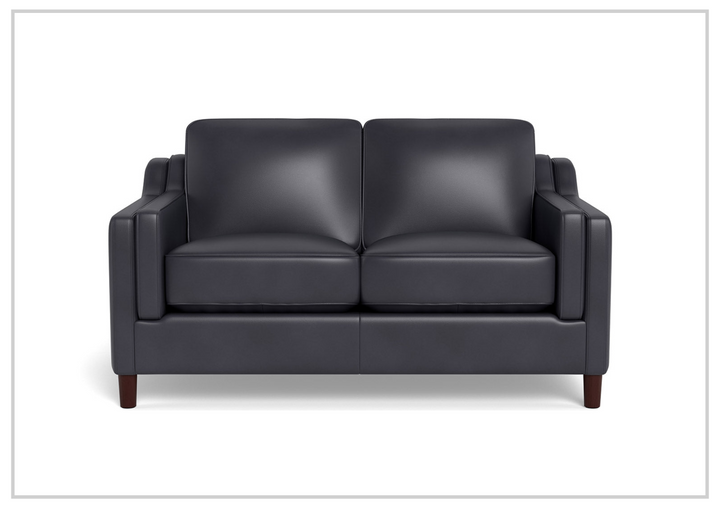 Hydeline Bella Stationary Leather Loveseat with Track Arms-Sofabed