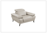 Gio Italia Mercer Full-Grain Leather Chair with Adjustable Headrest