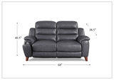 Hydeline Dream Top Grain Leather Zero Gravity Reclining Sofa with Power Headrest
